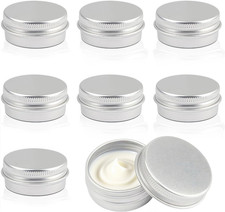 8 Pcs 15ml Aluminum Tin Containers with Lids Small Refillable Travel Jars