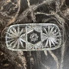 Star Of David Anchor Hocking Butter Dish American Prescut Glass, Vintage