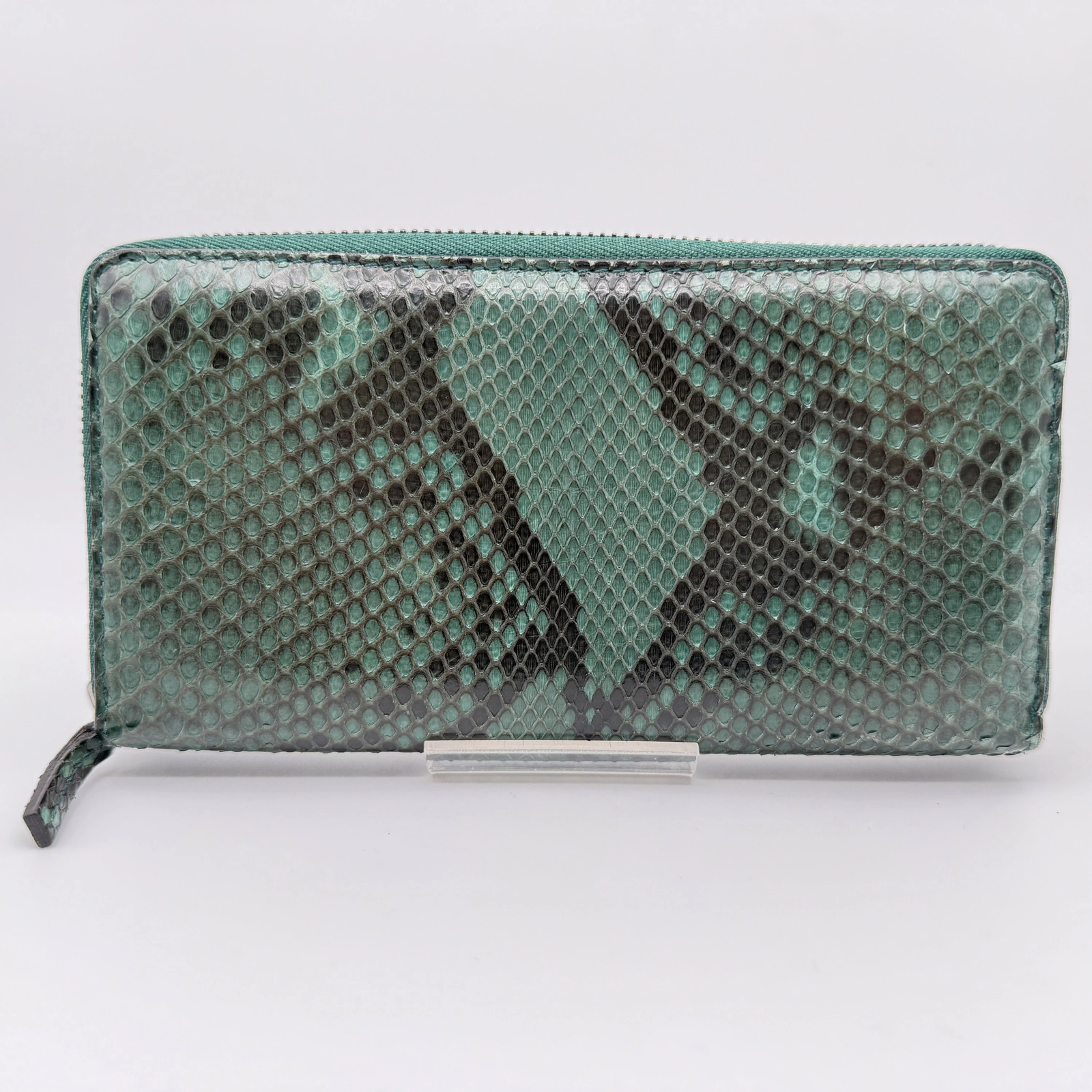 Gucci Python Green Leather Unisex Long Wallet Used - image 3