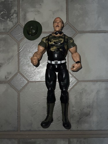2008 WWE WWF Jakks Sgt Slaughter Deluxe Classic Figure Series 6 AWA NWA SEE PICS