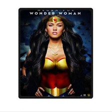 great megan fox wonder wom Soft Warm Single-Side Printing Flannel Fleece Blanket