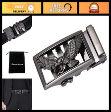 Leather Ratchet Belt Buckle Replacement Strap 35MM Slide Click Adjustable
