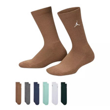 Jordan Cushioned Crew Socks - BJ0583 EI8 - 6 Pair - 5Y - 7Y / Women's: 6.5-8.5