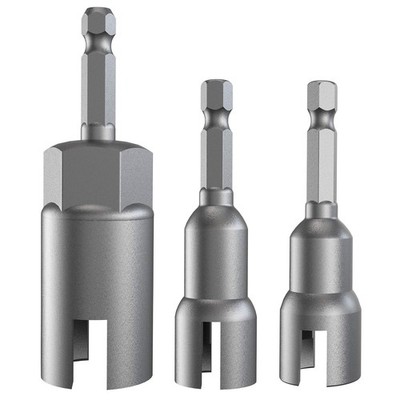 3 Pack 1/4'' Hex Shankpower Wing Nut Driver Setslot Wing Nuts Drill Bit Socket W