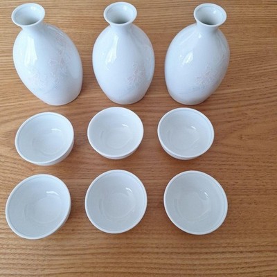 Senshuki Hanakura Noritake Tea Set 3 Decanters 6 Cups Used Fine China