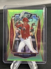 JOSE IGLESIAS 2021 PANINI SELECT GREEN PRISM REFRACTOR /99 ANGELS