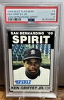 HOF Ken Griffey Jr 1988 Best San Bernardino Spirit #1 PLATINUM PRE-ROOKIE PSA 7!