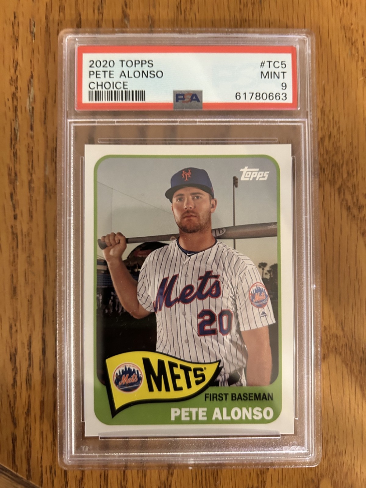 2020 TOPPS CHOICE PETE ALONSO  #TC5 PSA 9 MINT!