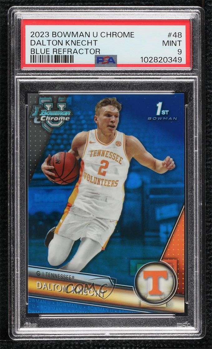 2023-24 Bowman U Chrome Blue Refractor 189/199 Dalton Knecht #48 PSA 9 MINT 0dt