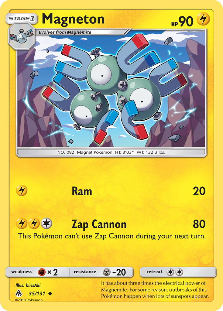 MAGNETON 35/131 UNCOMMON FORBIDDEN LIGHT POKEMON LIGHTLY PLAYED