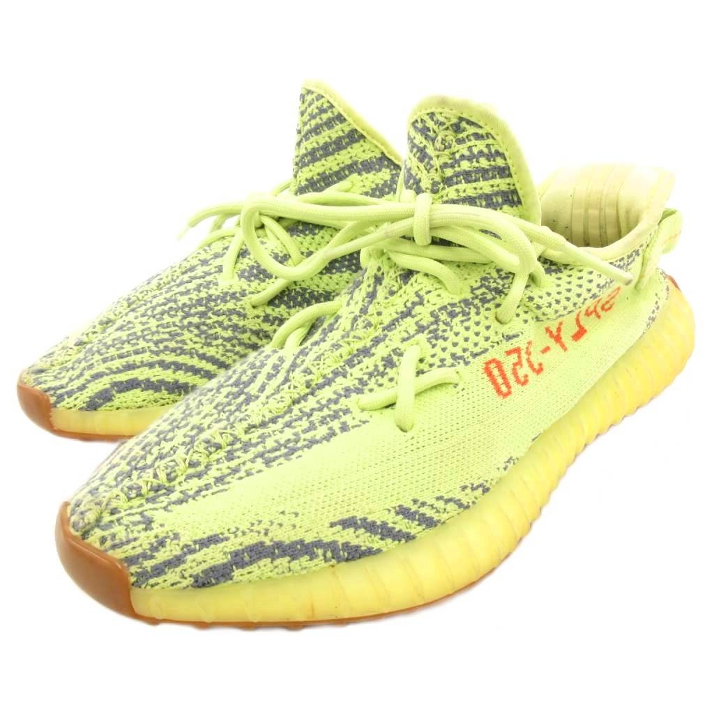 Adidas Yeezy Boost 350 V2 Fluorescent Yellow Mesh Sneakers 27cm Used thumbnail 2