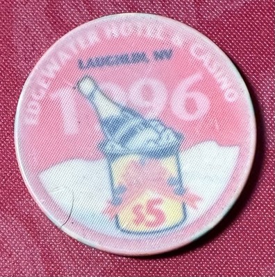 EDGEWATER Hotel & Casino 1996 $5 Five Dollar Poker Gaming Chip Laughlin Nevada
