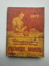 1972 Chevrolet Overhaul Shop Manual NOVA Corv...