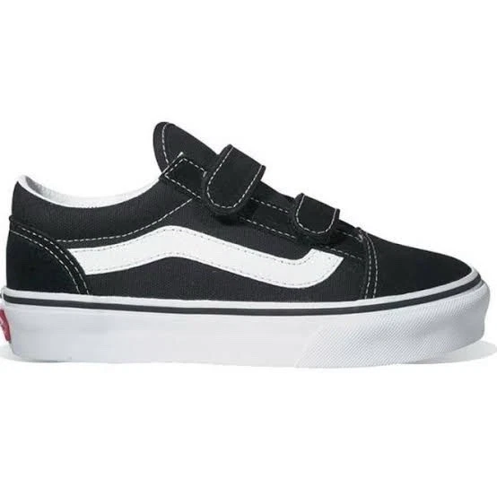 Vans Old Skool V Black/ White Kids Shoes Youth Skate Sneakers - Image 2 of 4