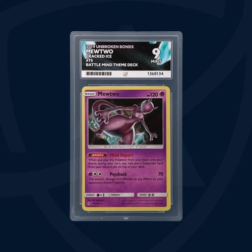 2019 - Mewtwo - Unbroken Bonds - 75/214 - Cracked Ice - Battle Mind Deck - ACE 9