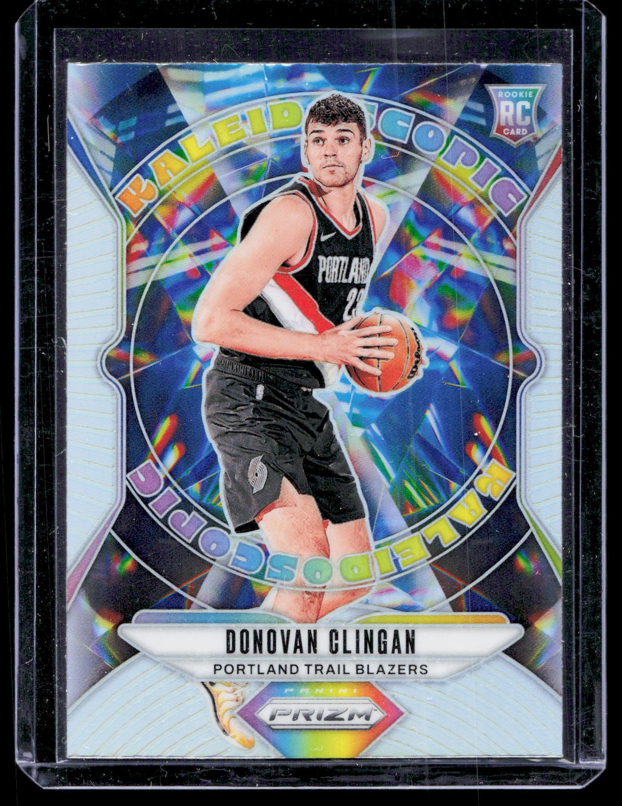 2024-25 Panini Prizm #18 Donovan Clingan Kaleidoscopic Prizms Silver