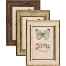 3 Pack 4x6 Inch Farmhouse Rustic Picture Frame Sets Distressed Farmhouse Plas...