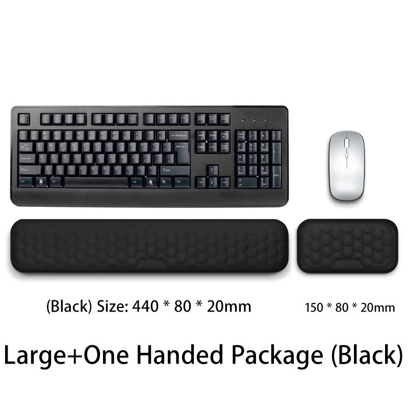 Keyboard & Mouse Wrist Rest Pad Set-Gel Support Cushion with Memory Foam Comfort