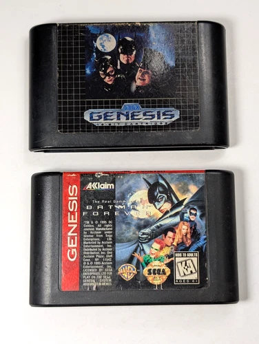 Batman Returns + Forever Sega Genesis authentic lot of 2