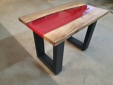 Epoxy Resin Walnut Bench