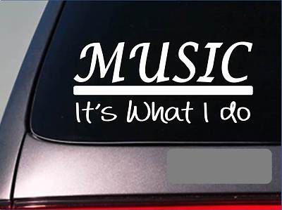 Music sticker decal *E339* sing band guitar bluegrass drums chorus teach mic mix
