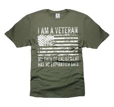Mens Veteran T-shirt I Am A Veteran Shirt Veteran USA Flag Patriotic Tee Shirt
