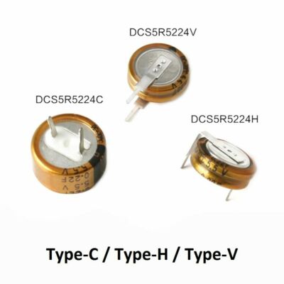 Farad Capacitors 5.5V 0.22F DCS5R5224 Type-C Type-H Type-V Super Capacitors PCB