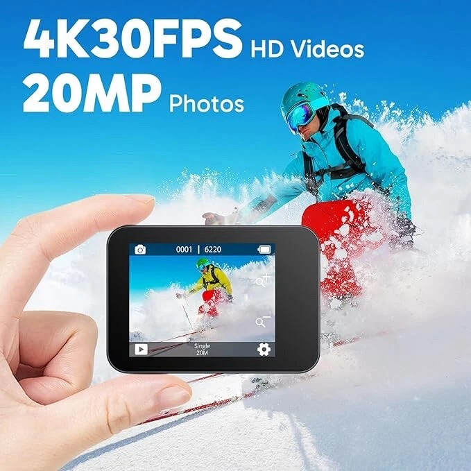AKASO V50 X Action Camera, Native 4K Wifi Underwater 40M EIS Anti-Shake Cam. - Image 2 of 4