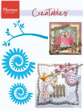 MARIANNE CREATABLE DIES - "BRANCH  FLOWER 2" LR0257 FOR SCRAPBOOKING AND CARDS