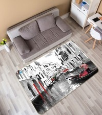 3D Grey Venice City O281 Game Rug Mat Elegant Photo Carpet Mat Eve 2023