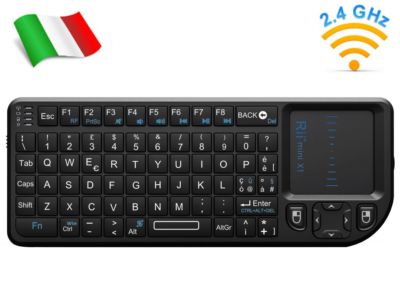 Rii Mini X1 Wireless - Mini Tastiera con mouse per Smart TV, Mini PC, TV Box, PC