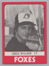 Greg Walker 1980 TCMA Appleton Foxes