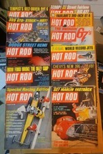 Hot Rod Magazine 11 Issues Vinatge Racing 1965-66 Good Condition MG1