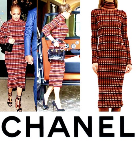 5K New Chanel 2018 Jlo Black Red Stripe Maxi Dress 34 36 38 2 4 6 Receipt S M - Picture 19 of 24