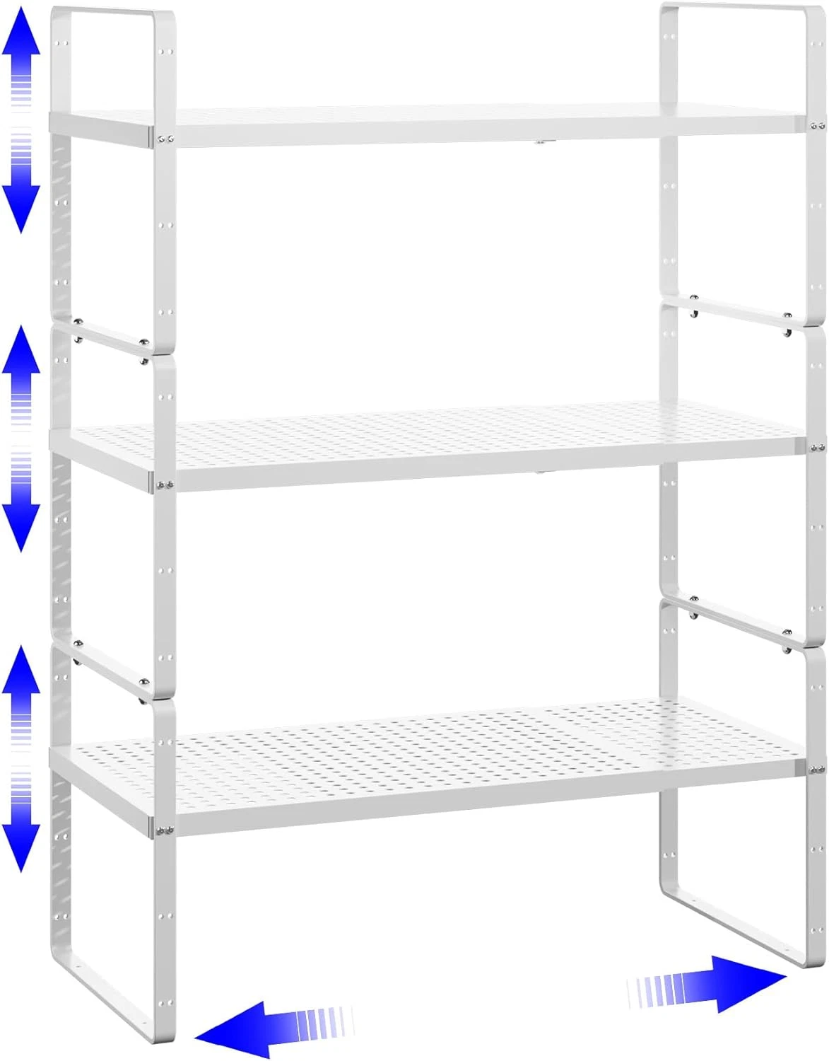 3-Pack Expandable Kitchen Shelf Organizers for Cabinets & Countertops, White
Opens in a new window o