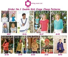 Sirdar No.1 DK Crepe Patterns - Original Patterns at Discounted Prices