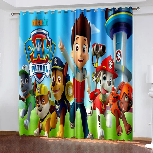 Tende oscuranti termiche spesse stampa 3D PAW Patrol per bambini anello con occhielli regalo superiore Regno Unito - Foto 36 di 50
