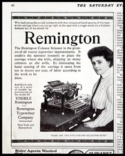 1911 REMINGTON Column Selector Visible Typewriter Model 10 Antique PRINT AD thumbnail