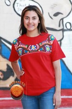 Mexican Blouse Style Hand Embroidered T-Shirt NEW and UNIQUE Fashion