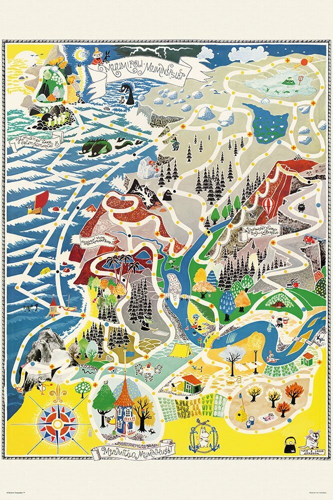 1000 piece jigsaw puzzle Moomin map of Moomin Valley (50x75cm) | eBay