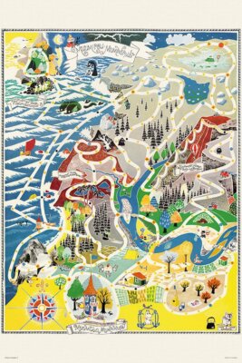 ムーミン 地図 ジグソーパズル 額縁 箱付きMoominvalley Map 1000 piece jigsaw puzzle Moomin map of Moomin Valley (50x75cm) | eBay