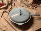 RARE Griswold Cast iron   Blue Enamel #8 Skillet And Cover — photo 1