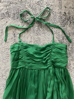 alice and olivia green silk dress Alice+Olivia Puff sleeve dress - Green