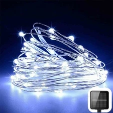33Ft 8 Modes Solar String Lights Fence Garden Courtyard Christmas Day dress up