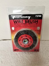Forney 72788- 4" 100mm Wire Wheel Brush with 5/8" 11 Nut Metal 15000 rpm