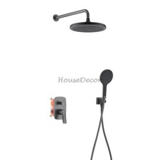 Minimalism Wall Mount Concealed Rain Shower Taps Bathroom Hidden Embedded Faucet