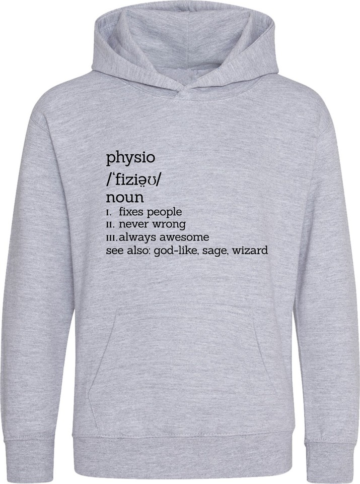 Physio Men Hoodie, Funny hoodie, Dictionary hoodie, Physiotherapist