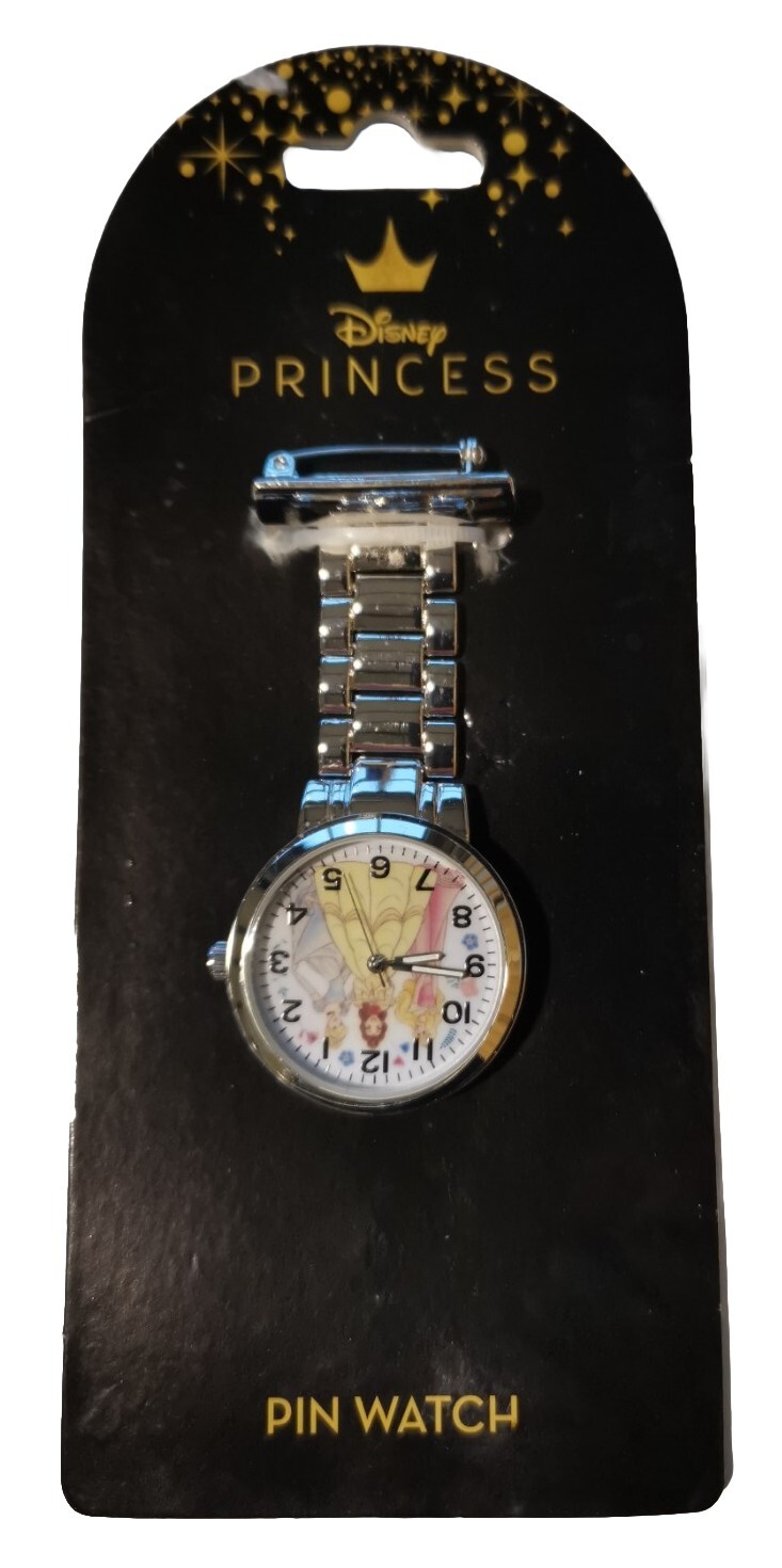 Disney Princess Stainless Steel Analogue Pin Watch 7.5cmx3.5cm New 