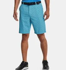 UNDER ARMOUR Men's UA Drive Printed Golf Shorts NWT Fresco Blue/Cruise SIZE: 42