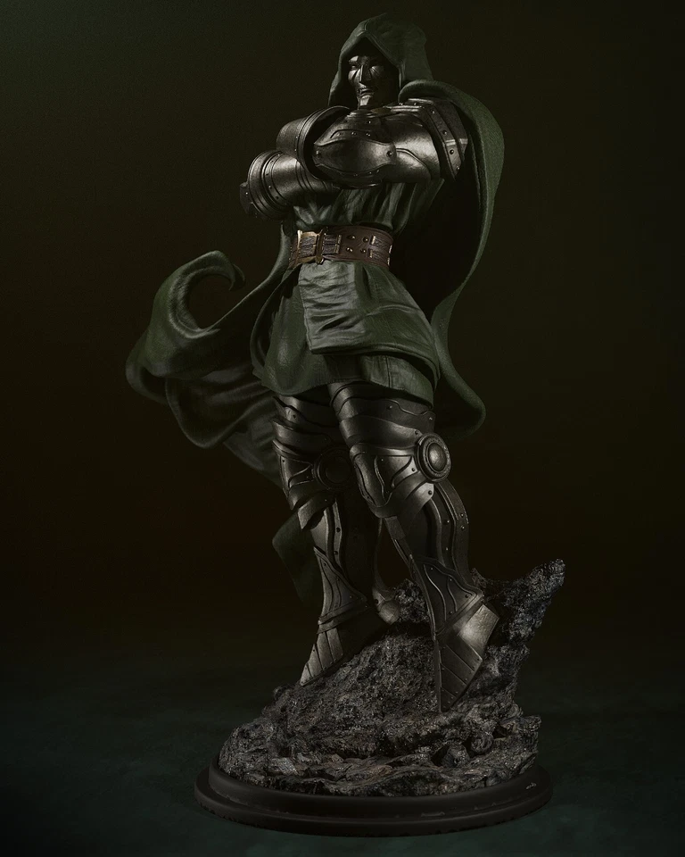 Escultura Dr Doom (300 mm)/impresa en 3D/sin pintar/sin montar/CA3DArt Foto 4 de 4